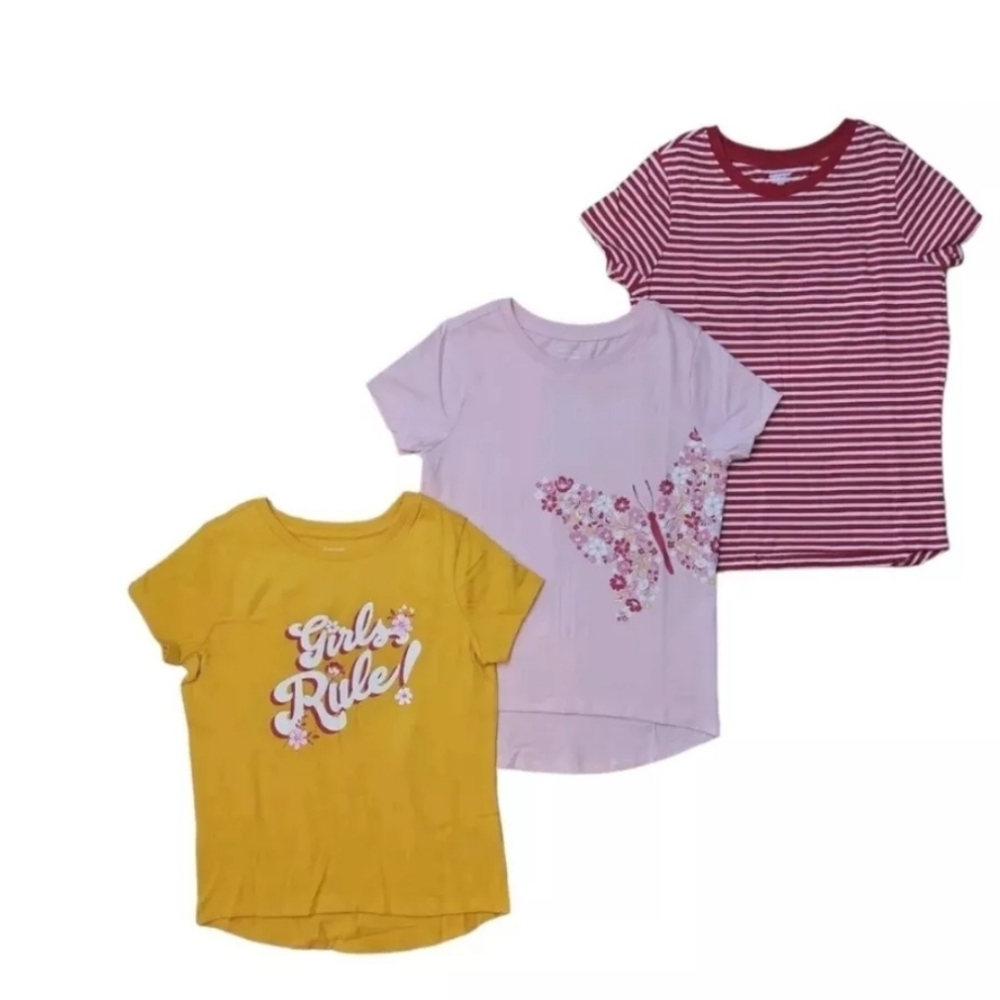 Member's Mark Youth Girl's My Favorite 3 Pack Short Sleeve Tees XS (4/5)